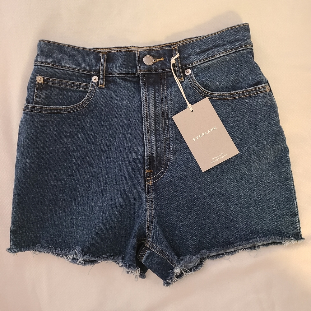NWT Everlane The Way-High Denim Short in Size 25